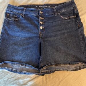 Maurices Dark Blue Jean Shorts